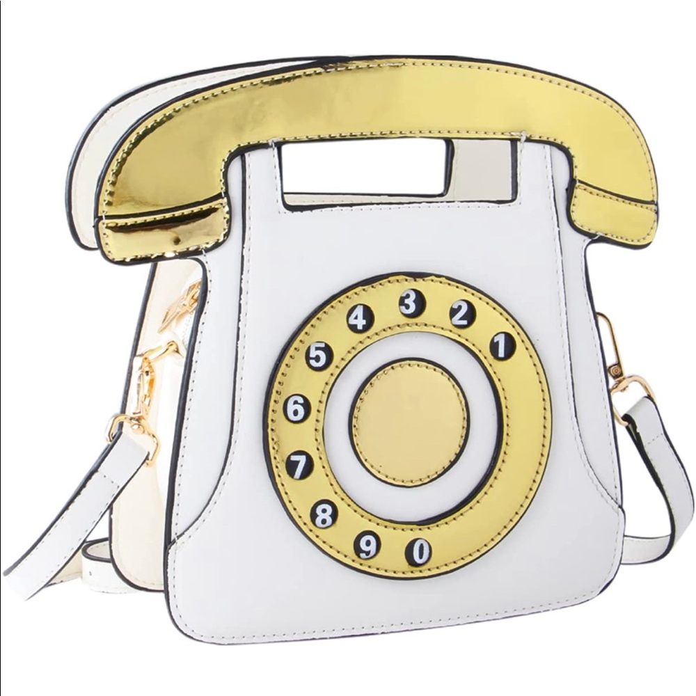 Telephone shaped crossbody purse
